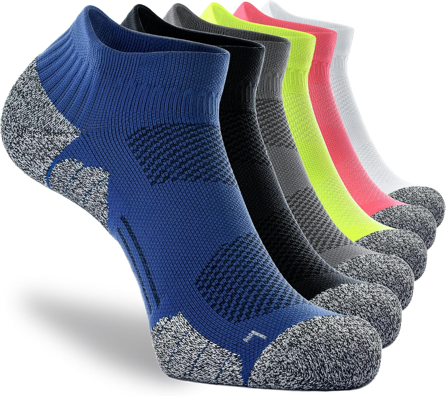 Unisex Cushioned Compression Athletic Ankle Socks Multipack