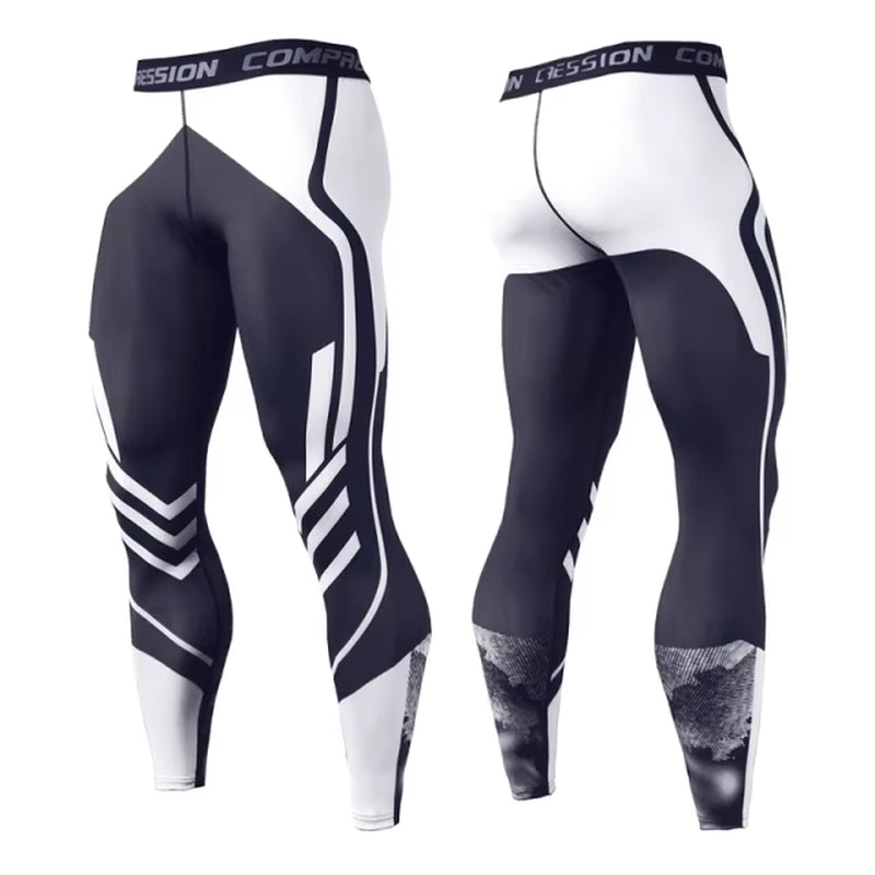 Men'S Running Leggings Sportswear Quick Dry Gym Fitness Tights Workout Training Jogging Sports Trousers Compression Sport Pants