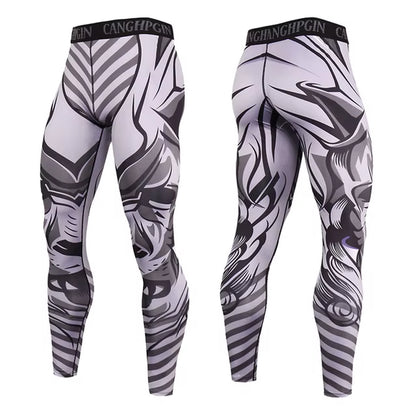 Men'S Running Leggings Sportswear Quick Dry Gym Fitness Tights Workout Training Jogging Sports Trousers Compression Sport Pants