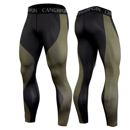 Men'S Running Leggings Sportswear Quick Dry Gym Fitness Tights Workout Training Jogging Sports Trousers Compression Sport Pants