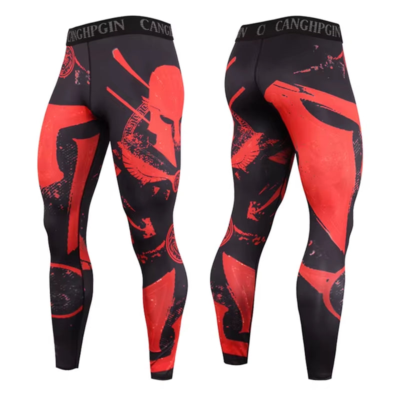 Men'S Running Leggings Sportswear Quick Dry Gym Fitness Tights Workout Training Jogging Sports Trousers Compression Sport Pants